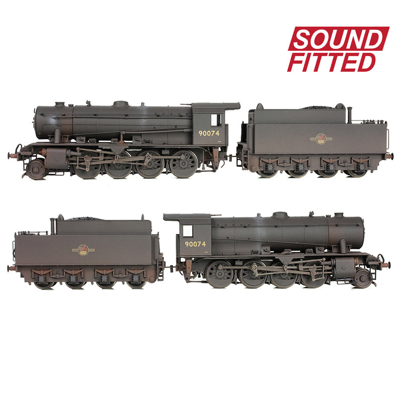 Bachmann 32-259ASF WD Austerity Class 2-8-0 90074 BR Black Late Crest (Weathered) Sound Fitted OO Gauge
