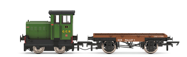 Hornby R30012 Ruston & Hornsby 48DS 0-4-0 "Qwag" No.1 & Flatbed Wagon DCC Ready OO Gauge