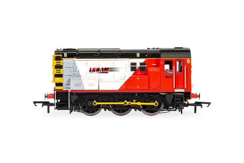 Hornby R30142 Class 08 0-6-0 08632 Loram Rail DCC Ready OO Gauge