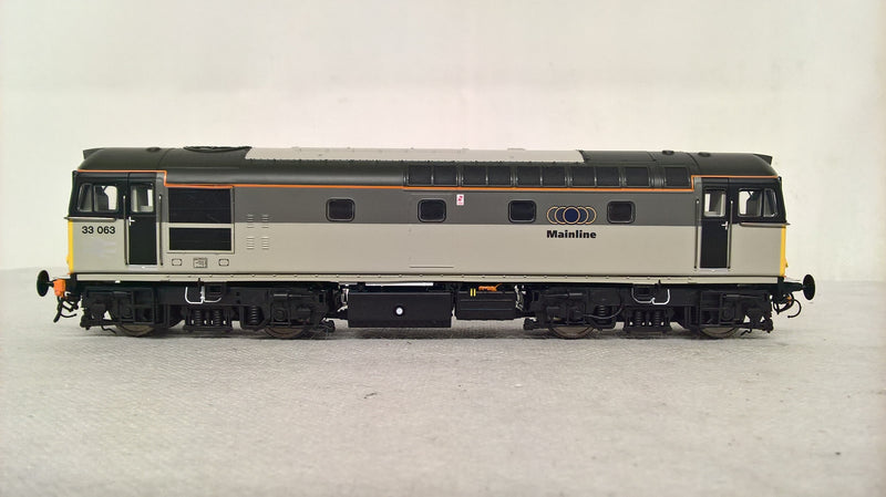 Heljan 3454 Class 33 V3 Mainline Grey 33063 DCC Ready OO Gauge Pre-Owned