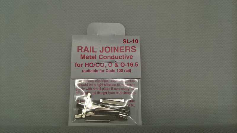 Peco SL-10 Rail Joiners (Fishplates) Metal conductive Code 100 OO Gauge 24 Pieces