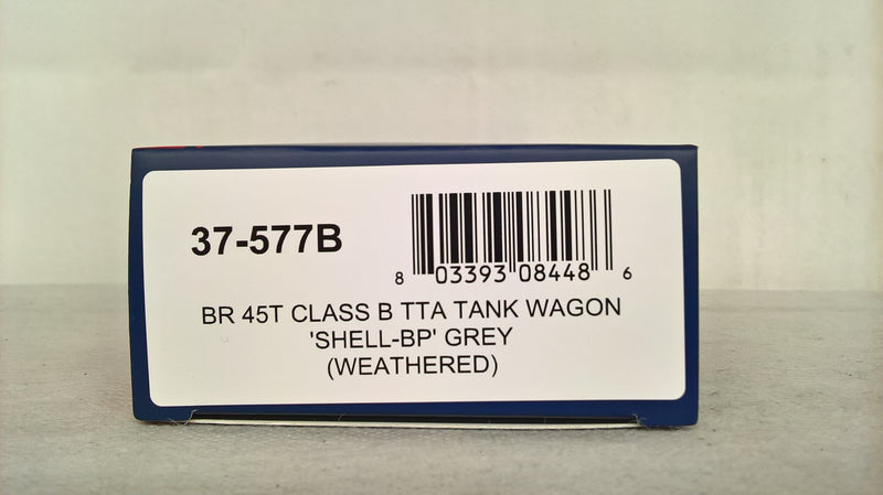 Bachmann 37-577B BR 45T Class B TTA Tank Wagon 'Shell-BP' Grey Weathered OO Gauge