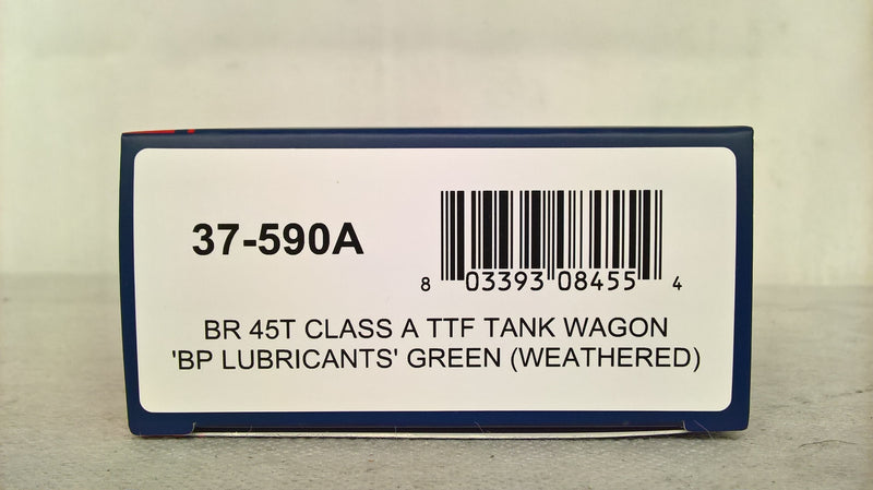 Bachmann 37-590A BR 45T Class A TTF Tank Wagon 'BP Lubricants Green' (Weathered) OO Gauge