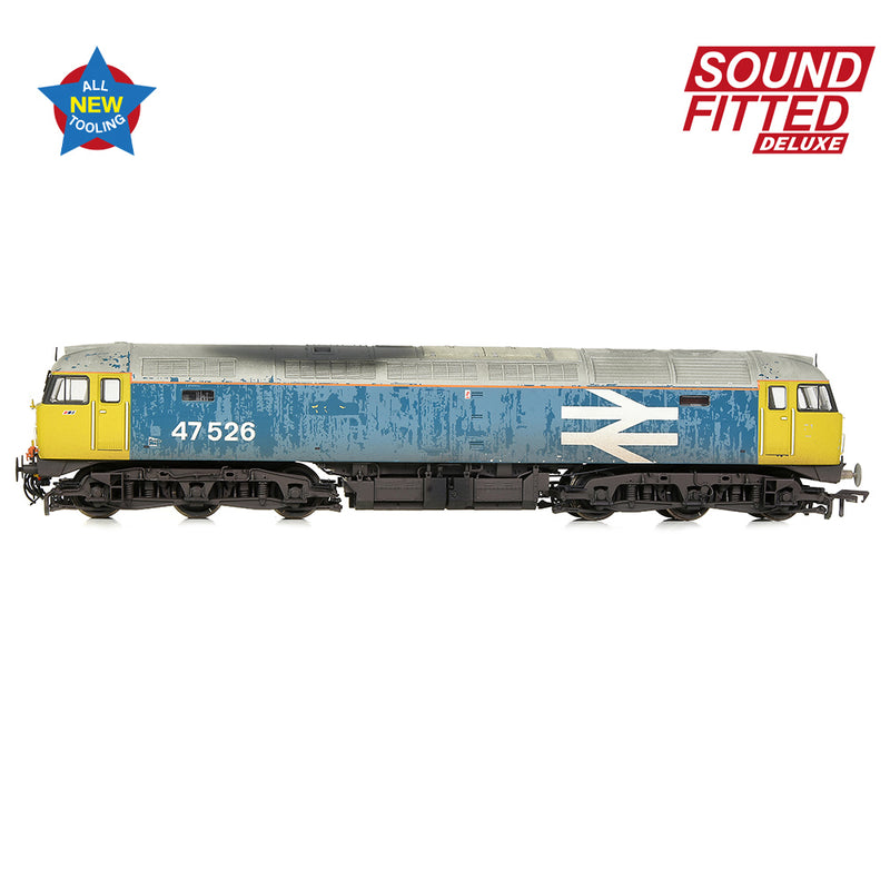 Bachmann 35-421SFX Class 47/4 47526 BR Blue Large Logo (Weathered) Sound Fitted OO Gauge