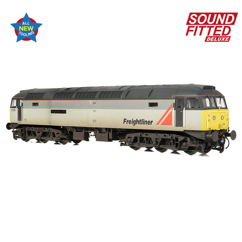 Bachmann 35-430SFX Class 47/3 47376 'Freightliner 1995' Freightliner Grey (Weathered) Sound Fitted OO Gauge