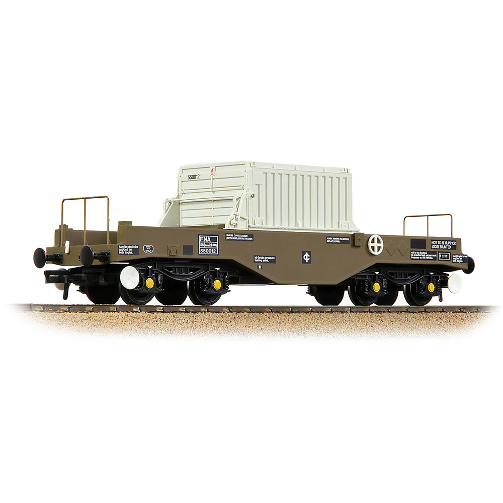 Bachmann 38-345b Br Fna Nuclear Flask Wagon Flat Floor With Flask Oo G