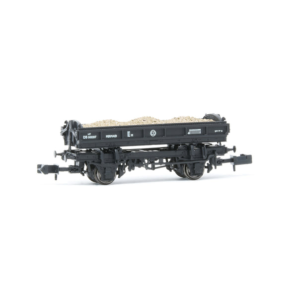 EFE Rail E87512 Mermaid 14 Ton Side Tipping Ballast Wagon DB989207 BR Black N Gauge