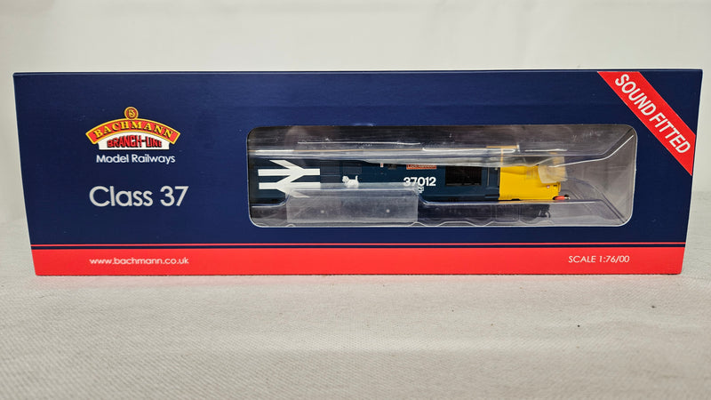 Bachmann 35-301YSF Class 37/0 37012 'Loch Rannoch' BR Blue Large Logo Kernow Exclusive Sound Fitted OO Gauge (Pre-owned)