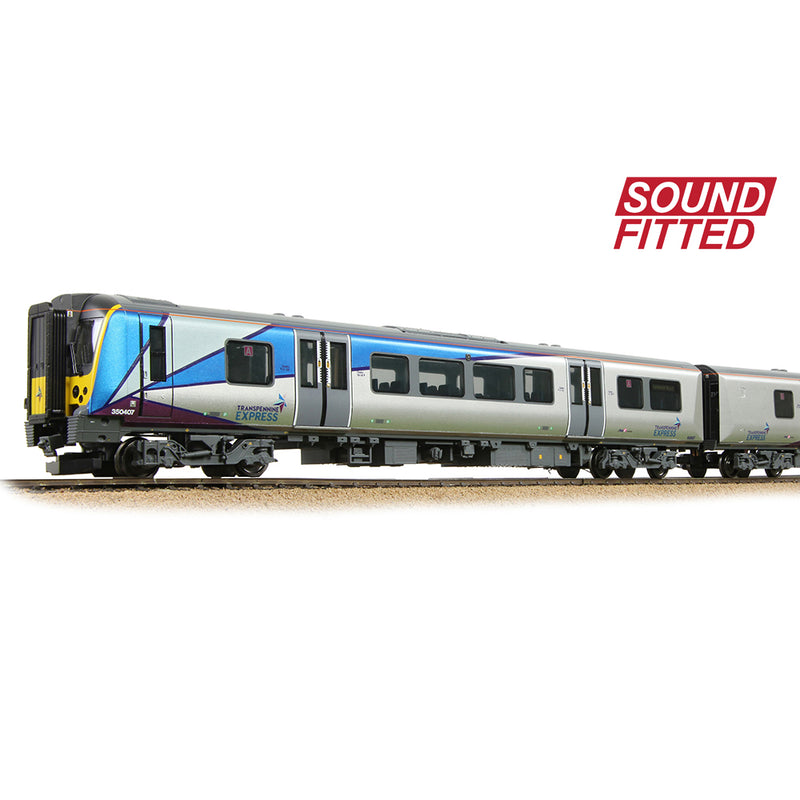 Bachmann 31-033SF Class 350/4 Desiro 4-Car EMU 350470 Transpennine, Sound Fitted, OO Gauge
