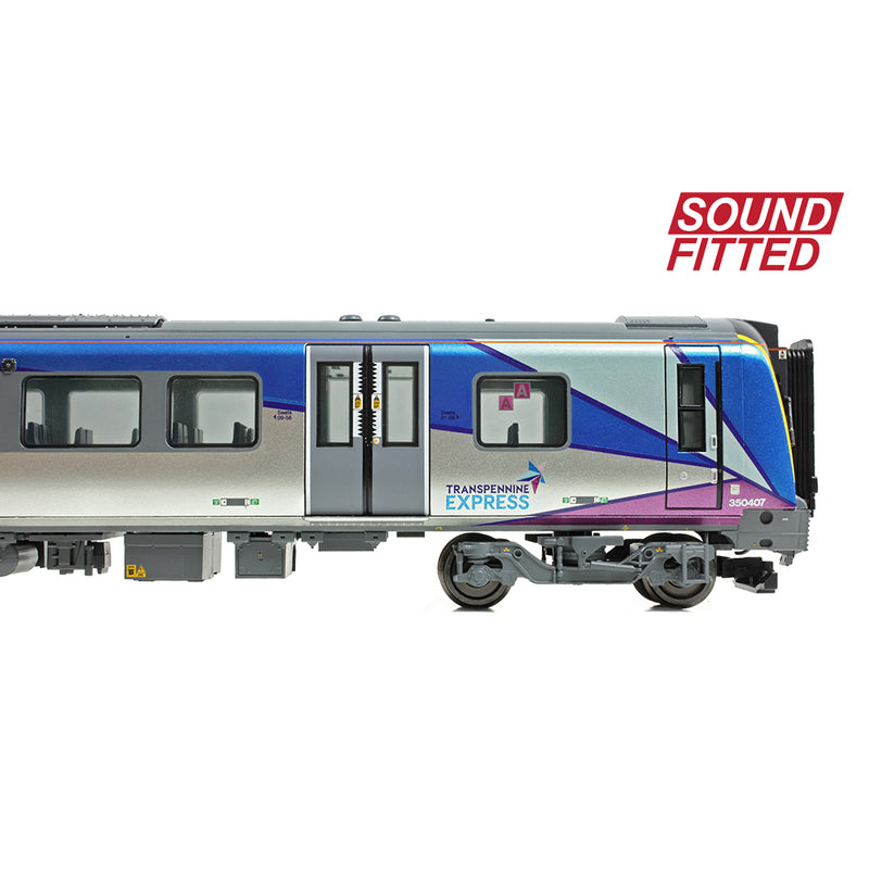 Bachmann 31-033SF Class 350/4 Desiro 4-Car EMU 350470 Transpennine, Sound Fitted, OO Gauge