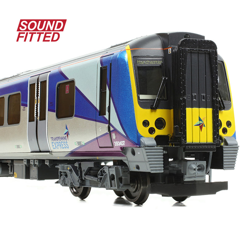 Bachmann 31-033SF Class 350/4 Desiro 4-Car EMU 350470 Transpennine, Sound Fitted, OO Gauge