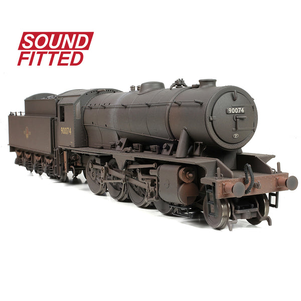 Bachmann 32-259ASF WD Austerity Class 2-8-0 90074 BR Black Late Crest (Weathered) Sound Fitted OO Gauge