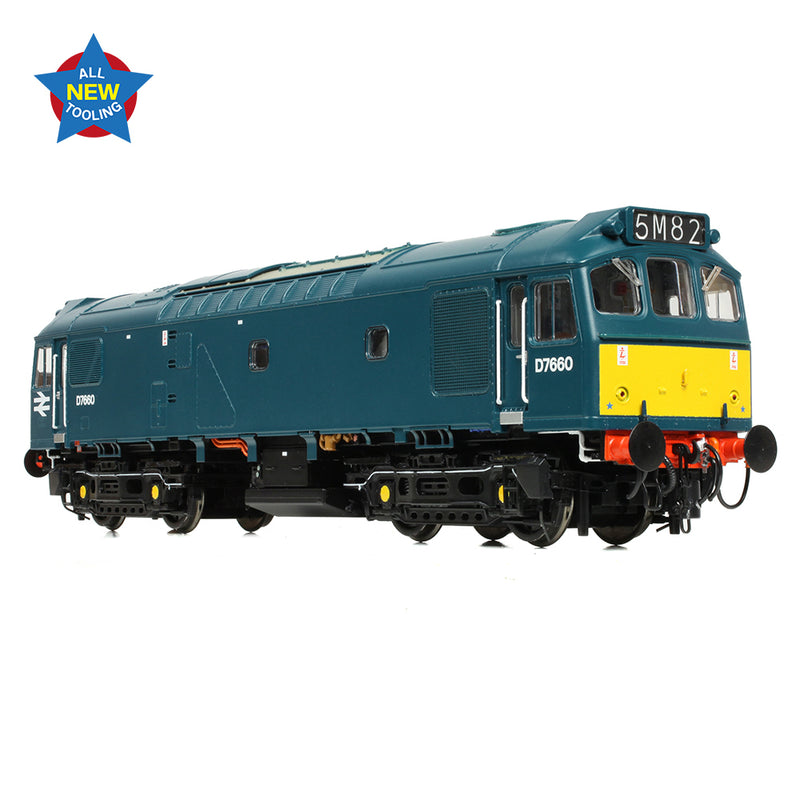 Bachmann 32-333 Class 25 D7660 Br Blue Small Yellow panels DCC Ready OO-Gauge