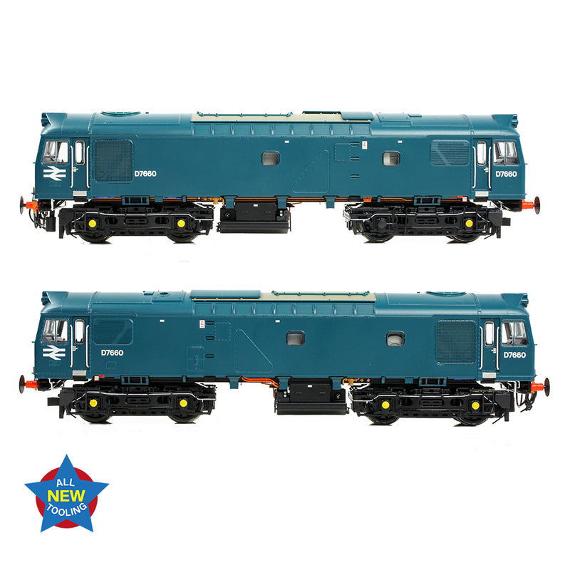 Bachmann 32-333 Class 25 D7660 Br Blue Small Yellow panels DCC Ready OO-Gauge