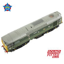 Bachmann 32-334SFX Class 25/3 D7672 'Tamworth Castle' BR Two-Tone Green (Full Yellow Ends) DCC Sound Fitted Deluxe OO Gauge