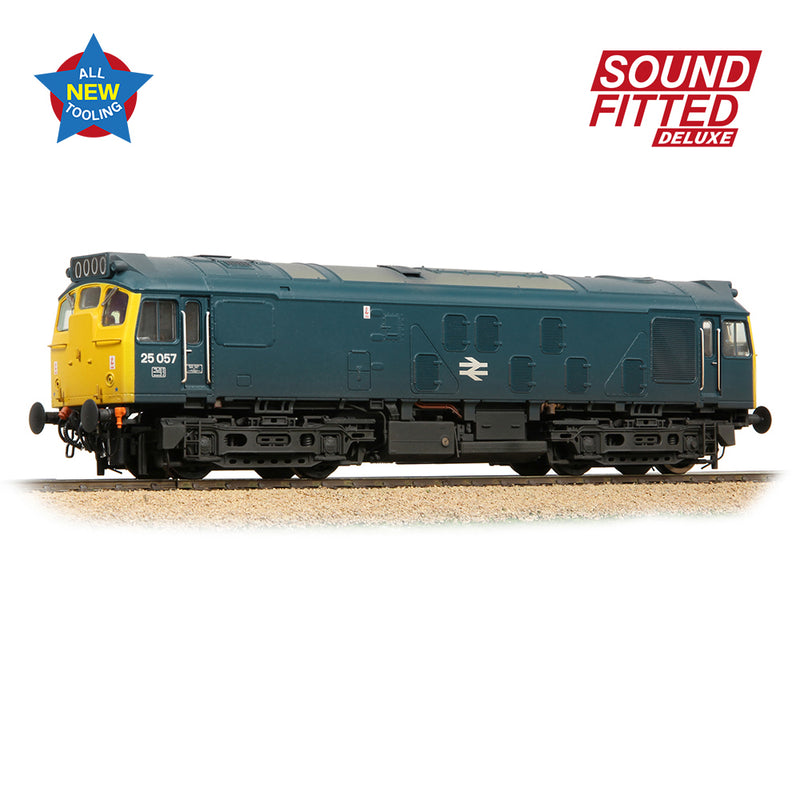 Bachmann 32-340SFX Class 25/1 25057 BR Blue Weathered DCC Sound Fitted Deluxe OO Gauge