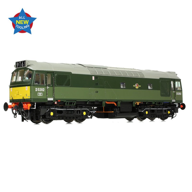 Bachmann 32-341 Class 25/2 D5282 BR Two-Tone Green (Small Yellow Panels) DCC Ready OO Gauge