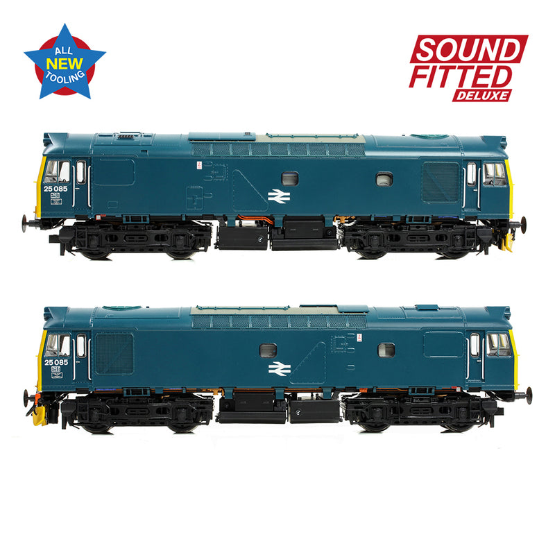 Bachmann 32-344SFX Class 25/2 25085 BR Blue DCC Sound Fitted Deluxe OO Gauge