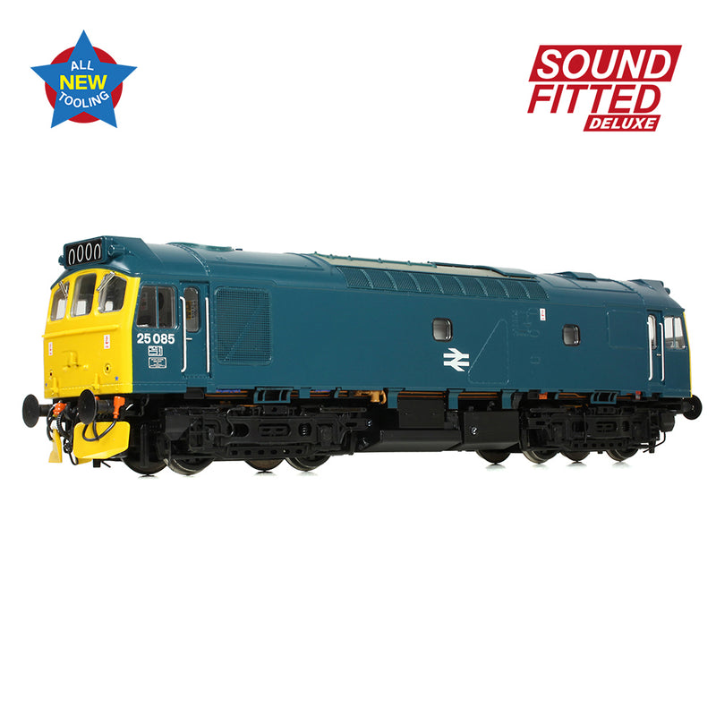 Bachmann 32-344SFX Class 25/2 25085 BR Blue DCC Sound Fitted Deluxe OO Gauge