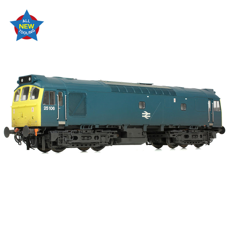 Bachmann 32-346 Class 25/2 25106 BR Blue Weathered DCC Ready OO Gauge