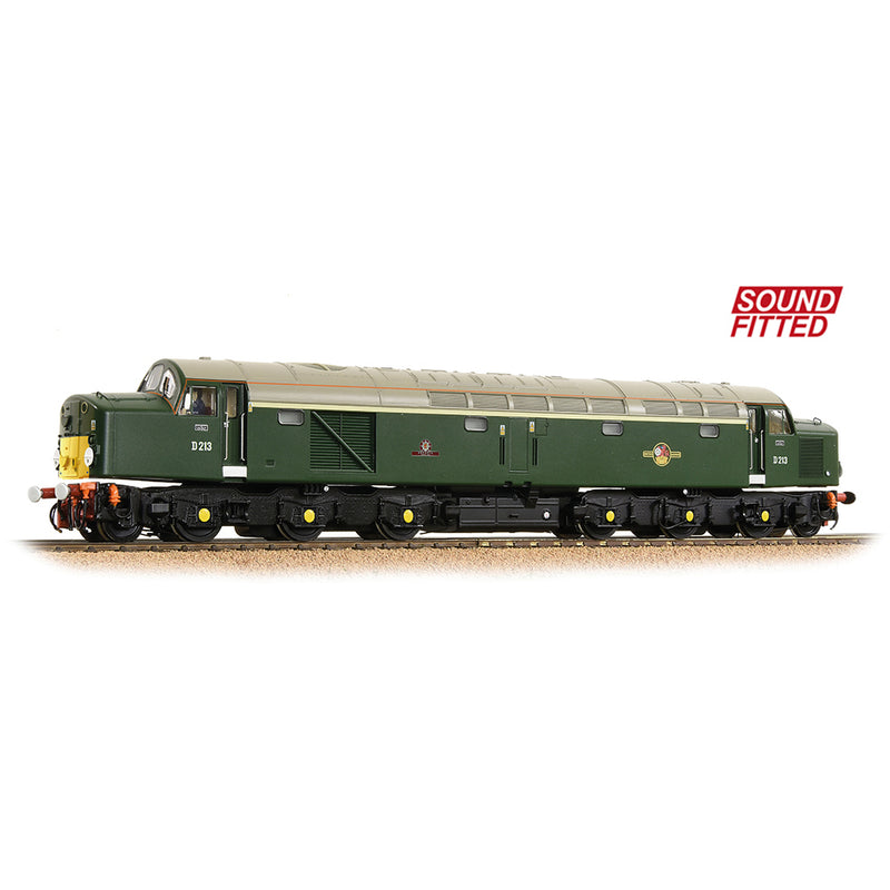Bachmann 32-487SF Class 40 Diesel D213 "Andania" BR Green Small Yellow Panels Sound Fitted OO Gauge