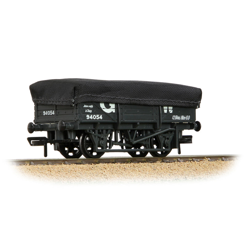 Bachmann 33-088B China Clay Wagon GWR Grey with Tarpaulin Cover OO Gauge