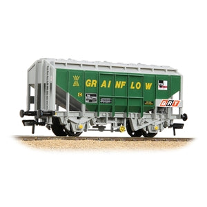 Bachmann 33-132A 35T PAA Bulk Grain Wagon 'Grainflow' Green & Grey OO Gauge