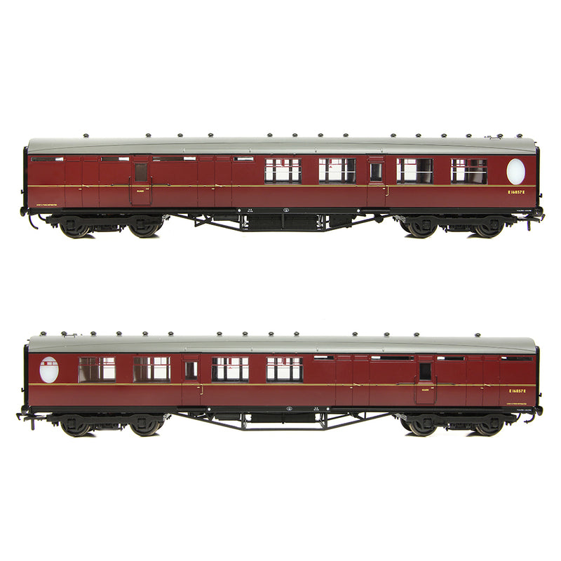 Bachmann 34-462 Thompson 2nd Class Brake Corridor BR Maroon OO Gauge