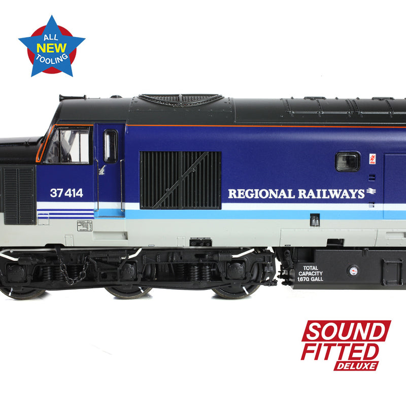 Bachmann 35-338SFX Class 37/4 37414 'Cathays C&W Works 1846-1993' BR Regional Railways DCC Sound Fitted OO Gauge