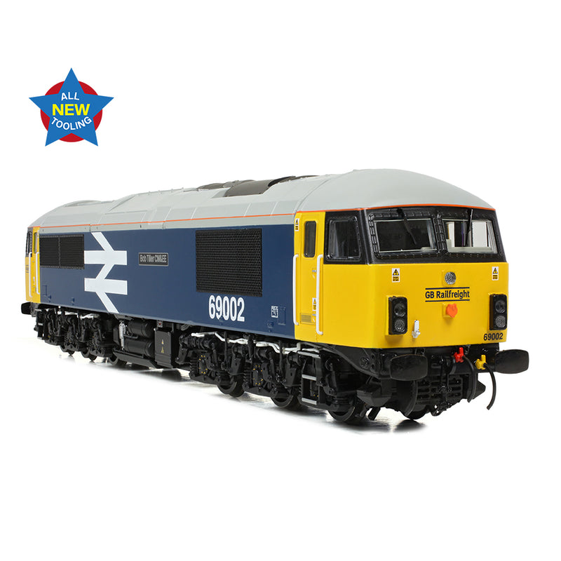 Bachmann 35-777 Class 69 '69002' "Bob Tiller CM&EE" GB Railfreight BR Blue, Large Logo (Retro). DCC Ready, OO Gauge