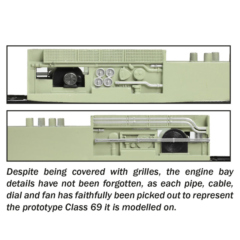 Bachmann 35-777 Class 69 '69002' "Bob Tiller CM&EE" GB Railfreight BR Blue, Large Logo (Retro). DCC Ready, OO Gauge