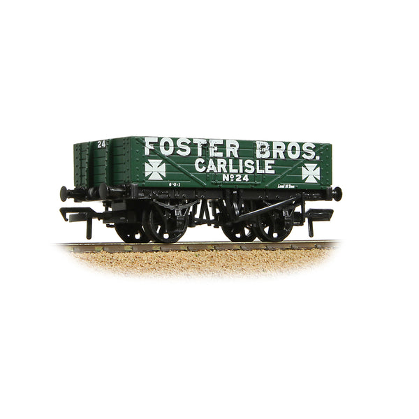 Bachmann 37-063A 5 Plank Wagon Wooden Floor 'Foster Bros'. Green OO Gauge