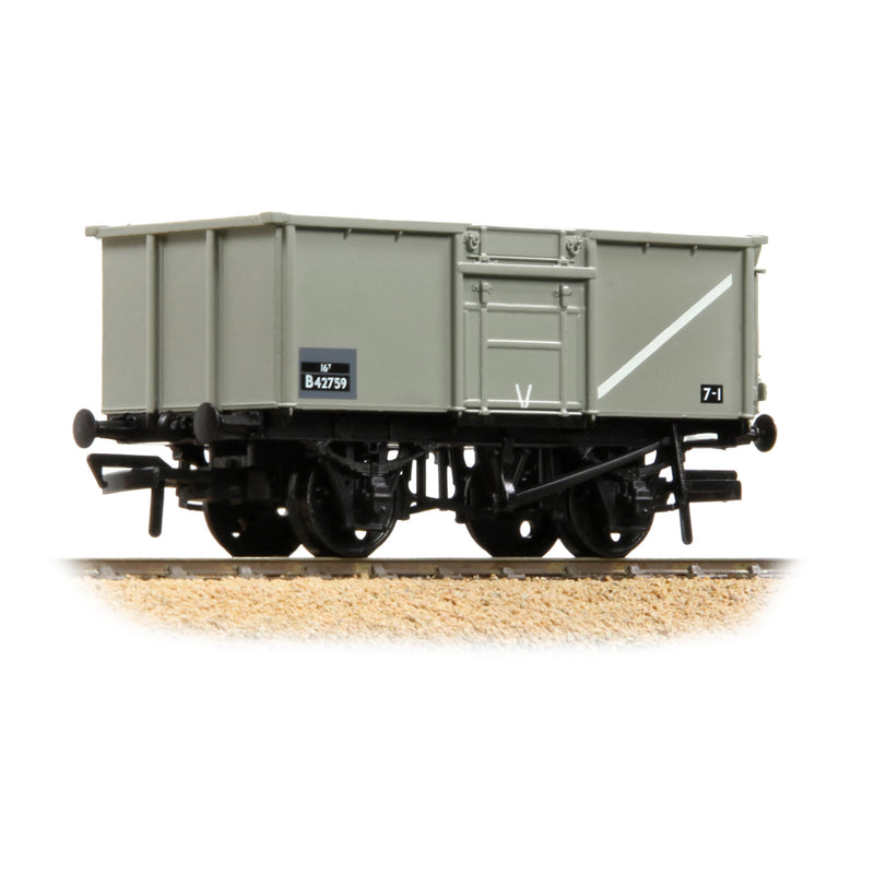 Bachmann 37-227C BR 16 Ton Steel Mineral Wagon BR Grey OO Gauge