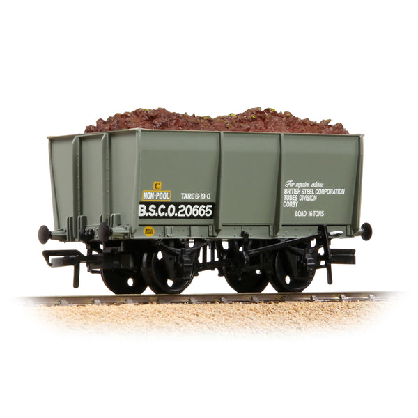 Bachmann 37-400B 16 acTon Steel Slope-Sided Mineral Wagon BSC Grey With Load OO Gauge