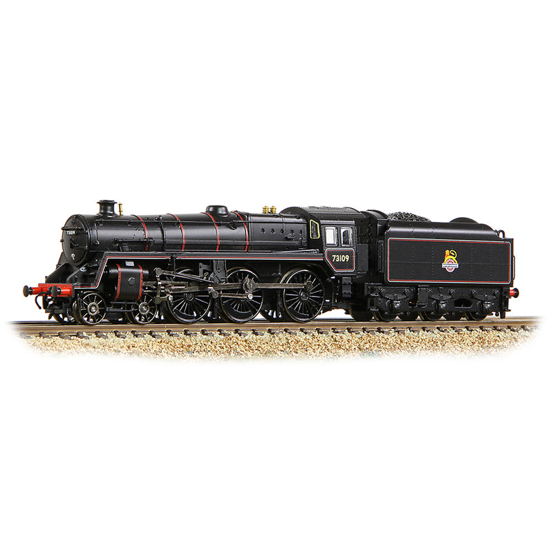 Graham Farish 372-727A BR Standard Class 5MT with BR1B Tender 73109 BR Lined Black Early Emblem DCC Ready N Gauge