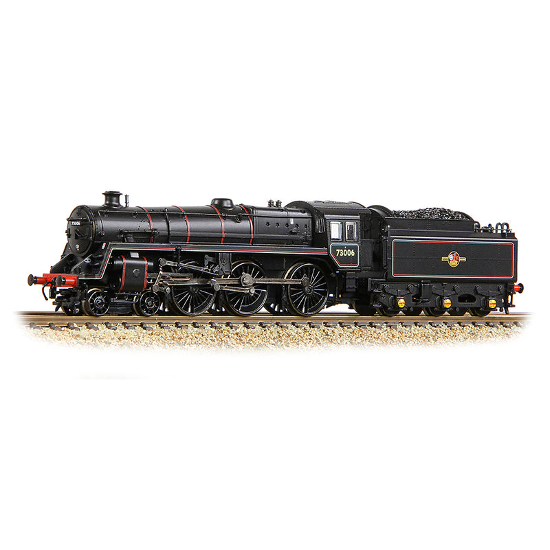 Graham Farish 372-729A BR Standard Class 5MT with BR1 Tender 73006 BR Lined Black Late Crest DCC Ready N Gauge