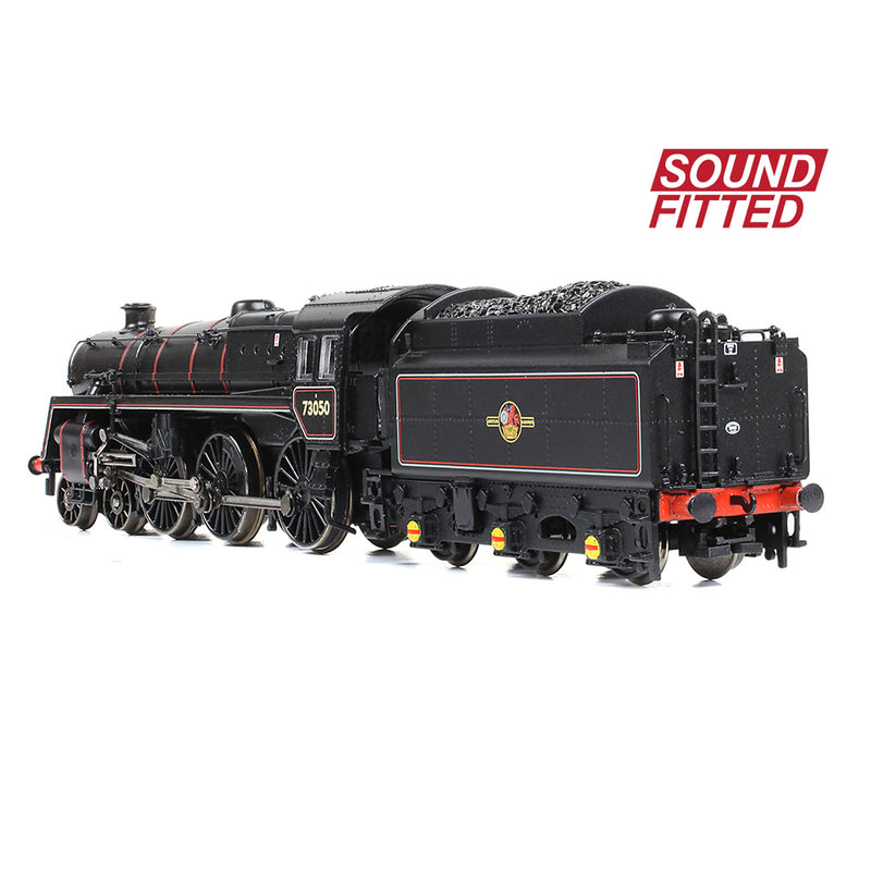 Graham Farish 372-729SF  BR Standard Class 5MT with BR1 Tender 73050 BR Lined Black Late Crest DCC Sound Fitted N Gauge