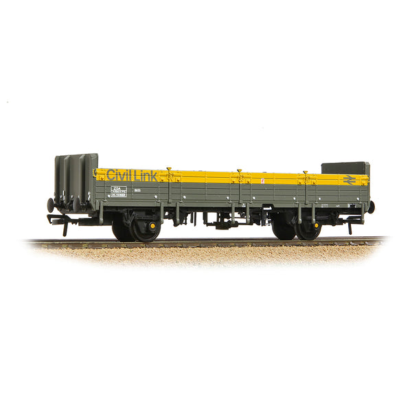 Bachmann 38-047 BR ZDA 'Bass' Open Wagon 'Cilvil Link' Grey & Yellow OO Gauge