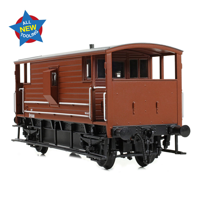 Bachmann 38-977 LMS 20T Brake Van BR Bauxite (Early) OO Gauge