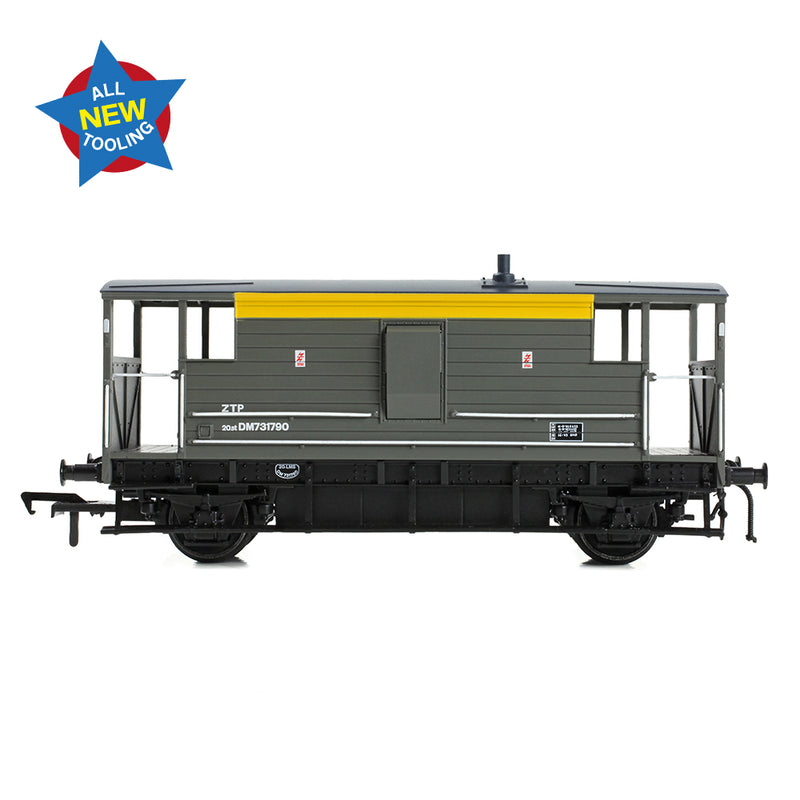 Bachmann 38-979 LMS 20T Brake Van BR Engineers Grey & Yellow OO Gauge