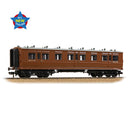 Bachmann 39-871A LNWR 50ft  Arc Roof Third Corridor M&GN Brown OO Gauge