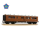 Bachmann 39-881 LNWR 50ft Arc Roof Brake Third Corridor M&GN Brown OO Gauge