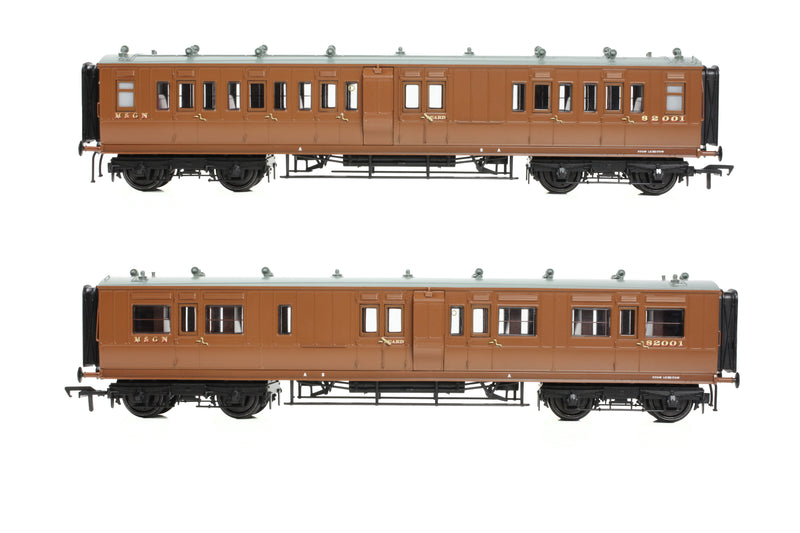 Bachmann 39-881 LNWR 50ft Arc Roof Brake Third Corridor M&GN Brown OO Gauge
