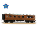 Bachmann 39-881 LNWR 50ft Arc Roof Brake Third Corridor M&GN Brown OO Gauge