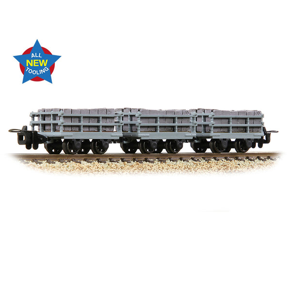 Bachmann Narrow Gauge 393-227 Set of 3 Dinorwic Slate Wagons Grey With Load OO9 Gauge