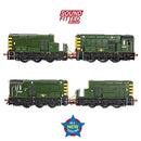 Bachmann 35-945SFX Class 13 D4502 BR Green (Wasp Stripes) Sound Fitted Deluxe, OO Gauge.