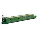 Bachmann Scenecraft 44-1018A Canal Narrowboat Apple Green "Kingfisher" OO-Gauge