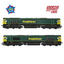 Bachmann 50-002SFX Class 66/6 '66606' Freightliner Green, Sound Fitted Deluxe, OO Gauge