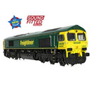 Bachmann 50-002SFX Class 66/6 '66606' Freightliner Green, Sound Fitted Deluxe, OO Gauge