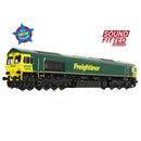 Bachmann 50-002SFX Class 66/6 '66606' Freightliner Green, Sound Fitted Deluxe, OO Gauge